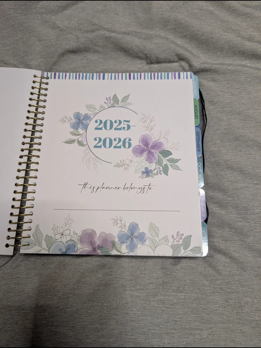 Floral Lemon 💜 Inspirational Spiral Planner